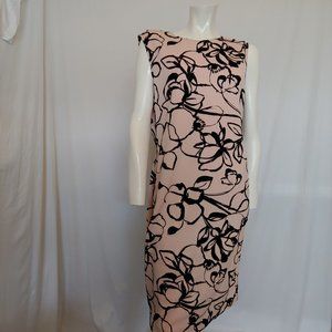 Olivia Mathews pale pink  and black dress sized large